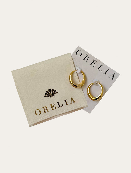 Orelia Large Tapered Hoop Earrings - Gold
