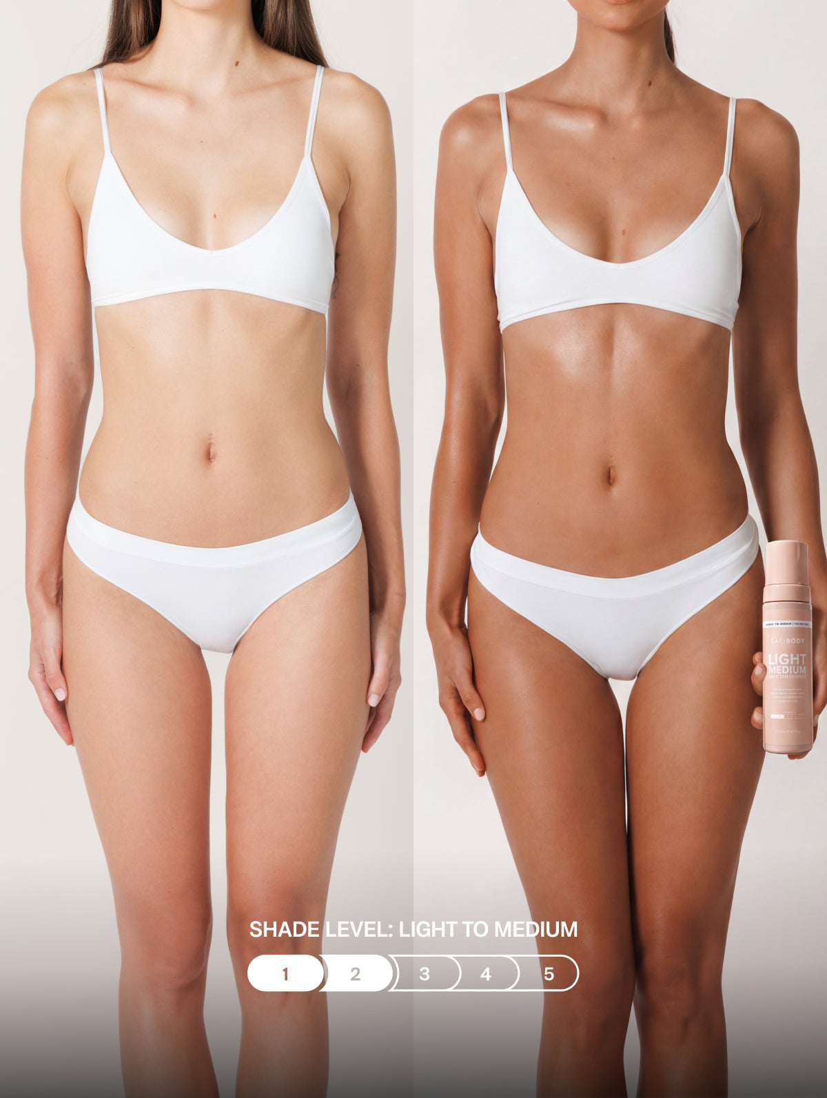 Light Medium Self Tanning Mousse